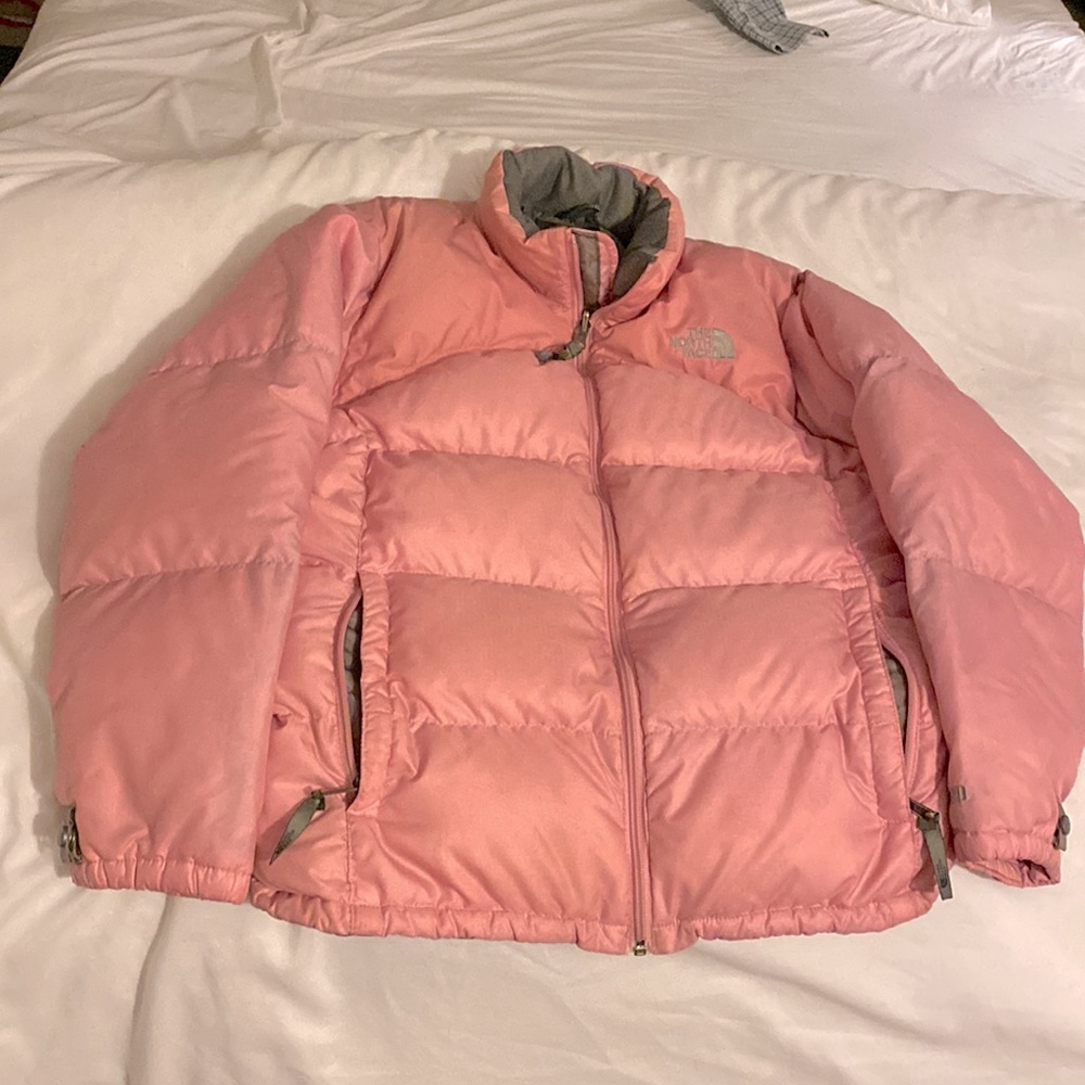 North Face 600 Winter Puffer Jacket Girls XL Pink